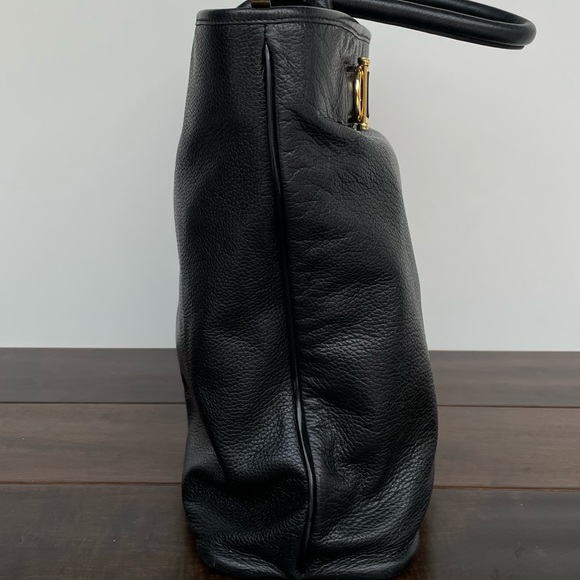 Tory Burch Pebble Leather Jayden Tote - Black - Picture 6 of 15